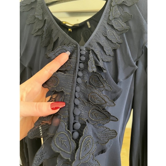 NWT Kobi Halperin midnight blue blouse - Picture 7 of 10